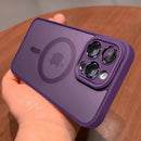 Capa Magnética Fosca Translúcida com Proteção de Lente para iPhone