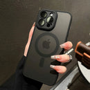Capa Magnética Fosca Translúcida com Proteção de Lente para iPhone