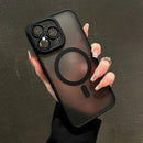 Capa Magnética Fosca Translúcida com Proteção de Lente para iPhone